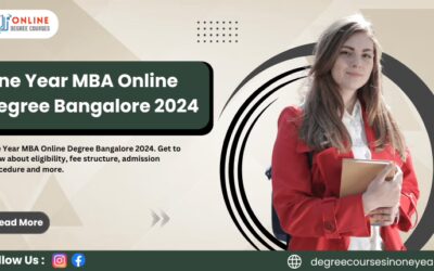 One Year MBA Online Degree Bangalore 2025